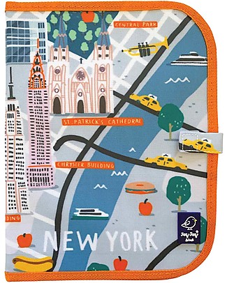 Jaq Jaq Bird Cities of Wonder erasable mats - New York Draw And Color