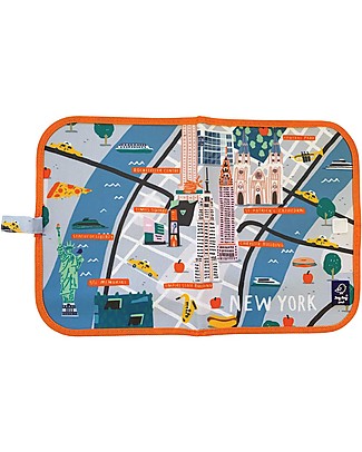Jaq Jaq Bird Cities of Wonder erasable mats - New York Draw And Color