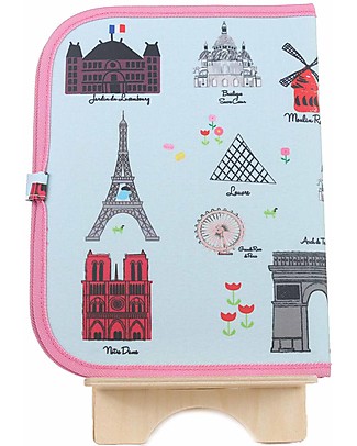Jaq Jaq Bird Cities of Wonder erasable mats - Paris Draw And Color