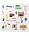 Jaq Jaq Bird Cities of Wonder stickers - Amsterdam - Includes a City Map! Stickers & Stamps Sets