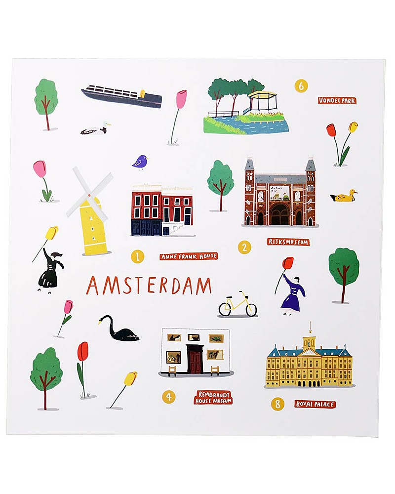 Onaangenaam Intrekking Meevoelen Jaq Jaq Bird Cities of Wonder stickers - Amsterdam - Includes a City Map!  unisex (bambini)