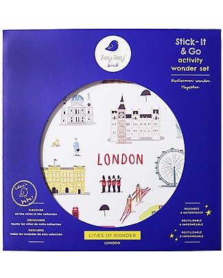 Jaq Jaq Bird Cities of Wonder Stickers - London - Includes a City Map! Stickers & Stamps Sets
