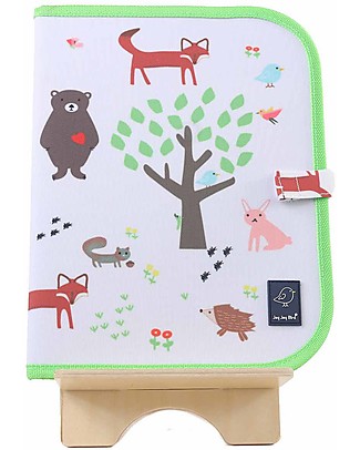Jaq Jaq Bird Doodle Mat 2in1 "Draw and Eat", Forest - Includes 4 Butterstix Draw And Color