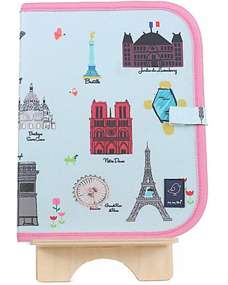 Jaq Jaq Bird Doodle Mat 2in1 "Draw and Eat", Paris - Includes 4 Butterstix Draw And Color