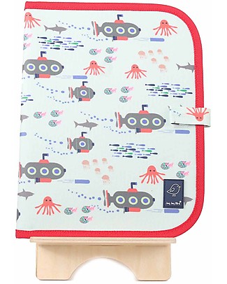 Jaq Jaq Bird Doodle Mat 2in1 "Draw and Eat", Submarine - Includes 4 Butterstix Draw And Color