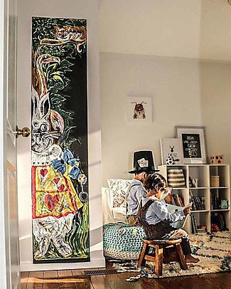 Jaq Jaq Bird New Blank Slate Wall Chalk Decal - Black - Include 4 Butterstix - 46x200 cm Draw And Color