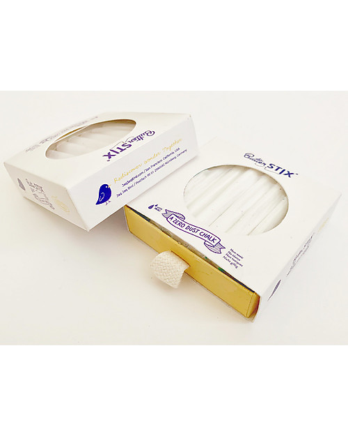 Jaq Jaq Bird New Zero Dust ButterStix® - Pack of 16 White Chalks Draw And Color