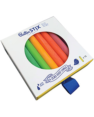 Jaq Jaq Bird Zero Dust ButterStix® - Pack of 16 Multicolor Chalks Creative Toys