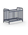 Jaxx Bronxx Babybed - Matt Denim Blue - 60 x 120 cm - Metal - with Slats Included Cots and Cotbeds