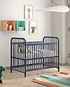 Jaxx Bronxx Babybed - Matt Denim Blue - 60 x 120 cm - Metal - with Slats Included Cots and Cotbeds