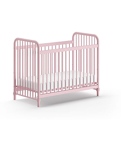 Jaxx Bronxx Babybed - Matt Pink - 60 x 120 cm - Metal - with Slats Included Cots and Cotbeds