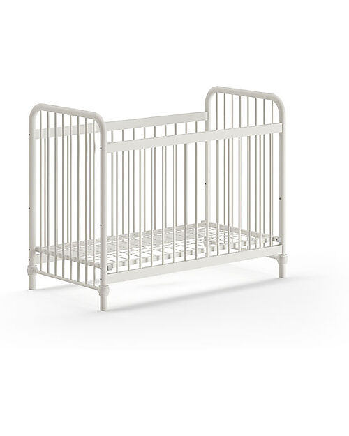 Jaxx Bronxx Babybed - Matt White - 60 x 120 cm - Metal - with Slats Included Cots and Cotbeds
