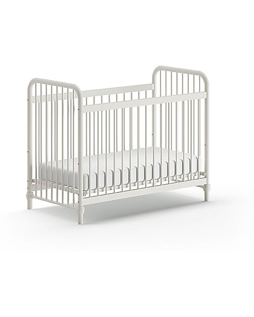 Jaxx Bronxx Babybed - Matt White - 60 x 120 cm - Metal - with Slats Included Cots and Cotbeds