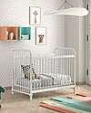 Jaxx Bronxx Babybed - Matt White - 60 x 120 cm - Metal - with Slats Included Cots and Cotbeds