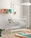 Jaxx Bronxx Babybed - Matt White - 60 x 120 cm - Metal - with Slats Included Cots and Cotbeds