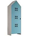 Jaxx Casami Bruges Wardrobe - Blue - 1 Door - 57,6 x 37 x 171,5 - MDF Wardrobes