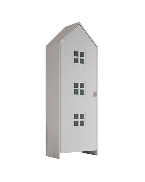 Jaxx Casami Bruges Wardrobe - Satin White - 1 Door - 57,6 x 37 x 171,5 - MDF Wardrobes