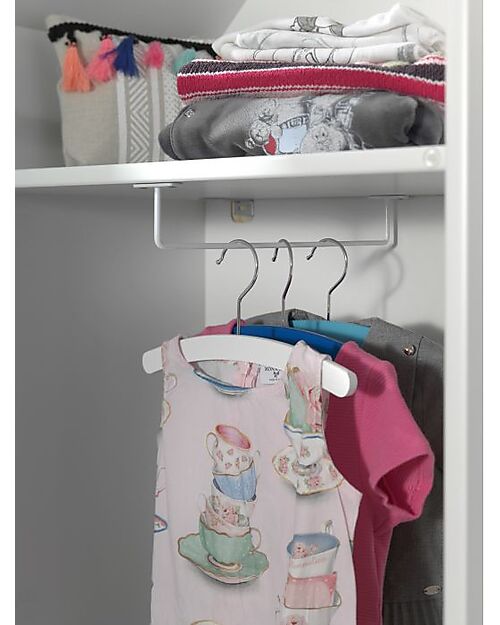 Jaxx Casami Bruges Wardrobe - Satin White - 1 Door - 57,6 x 37 x 171,5 - MDF Wardrobes