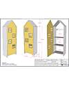 Jaxx Casami Bruges Wardrobe - Yellow - 1 Door - 57,6 x 37 x 171,5 - MDF Wardrobes
