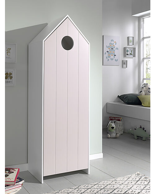 Jaxx Casami Wardrobe - Lacquered Light Pink - 1 Door - 57,6 x 37 x 171,5 - MDF Wardrobes