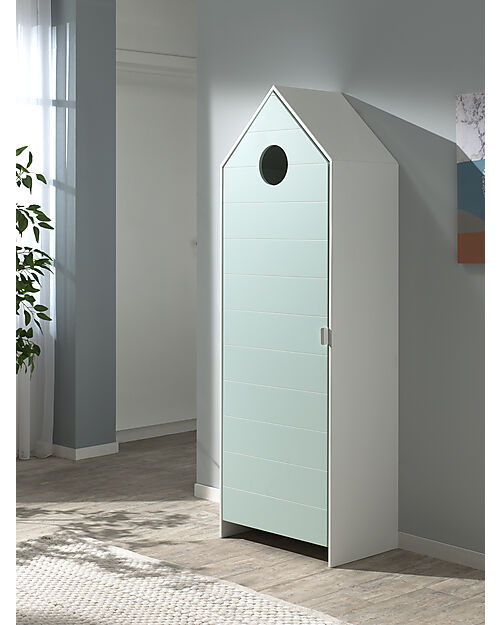 Jaxx Casami Wardrobe - Lacquered Mint Green - 1 Door - 57,6 x 37 x 171,5 - MDF Wardrobes