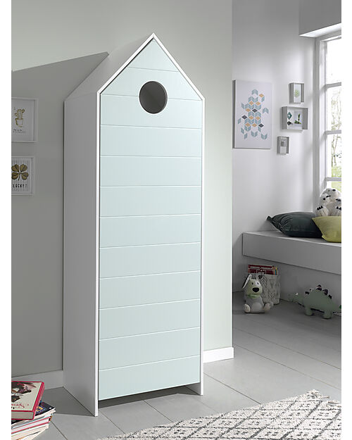 Jaxx Casami Wardrobe - Lacquered Mint Green - 1 Door - 57,6 x 37 x 171,5 - MDF Wardrobes