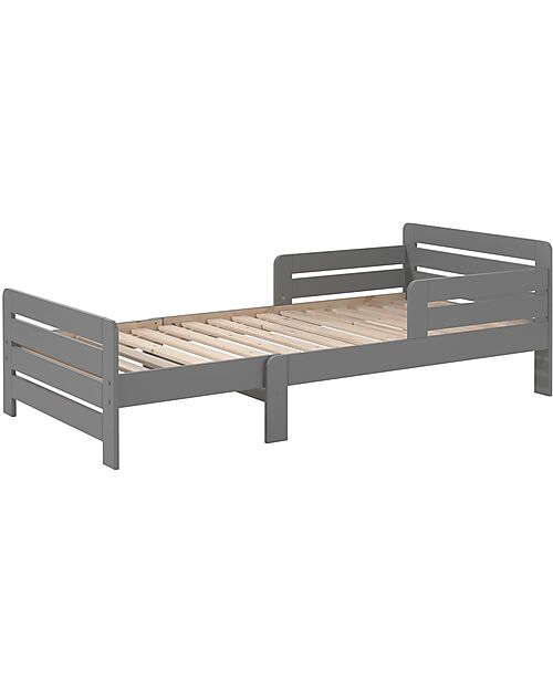 Jaxx Jumper Transformable Bed - Gray - 90 x 140/160/200 cm - Pine Wood - with Slats Included Convertible Beds