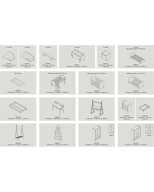 Jaxx Kiddy Wall Shelfing - Green Mint - 45 cm - Solid Pine Wood and MDF Shelves