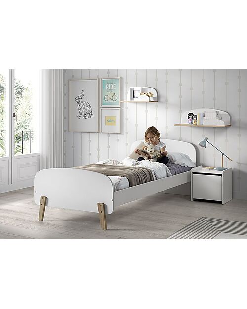 Jaxx Kiddy Wall Shelfing - White - 65 cm - Solid Pine Wood and MDF Shelves
