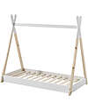 Jaxx Montessori Bed Tipi Solid Pine Wood - 70x140 cm - Slats Included - White Montessori Beds
