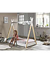 Jaxx Montessori Bed Tipi Solid Pine Wood - 70x140 cm - Slats Included - White Montessori Beds