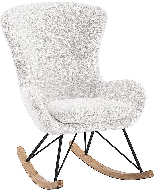 Jaxx Rocky Rocking Chair - White - Bouclé Rocking Chairs