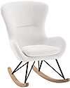 Jaxx Rocky Rocking Chair - White - Bouclé Rocking Chairs