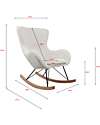 Jaxx Rocky Rocking Chair - White - Bouclé Rocking Chairs