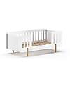 Jaxx Smile Bed with High Sides - White - 70 x 140 cm - Slats Included Single Bed