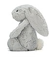 JellyCat Bashful Bunny Soft Toy, Silver (Small) - 18 cm - Cute and funny Soft Toys