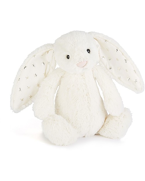JellyCat Bashful Twinkle Bunny, White (Medium) - 31 cm - Cute and funny Soft Toys