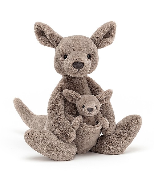 JellyCat Kara Kangaroo Soft Toy - 37 cm -Puppy Included! Soft Toys