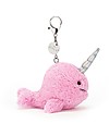 JellyCat Seas The Day Whale-Unicorn Bag Charm, Fuchsia Puppets