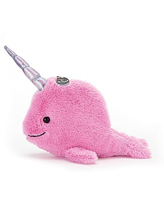 JellyCat Seas The Day Whale-Unicorn Coin Purse, Fuchsia Purses
