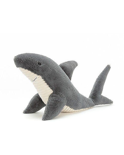 JellyCat Shadow Shark Soft Toy, 22 cm - Soft and Smiling! Soft Toys