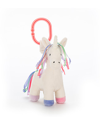 JellyCat Soft Toy with Jittering Motion Unicorn Lollopylou - 15 cm - Super soft! Teethers