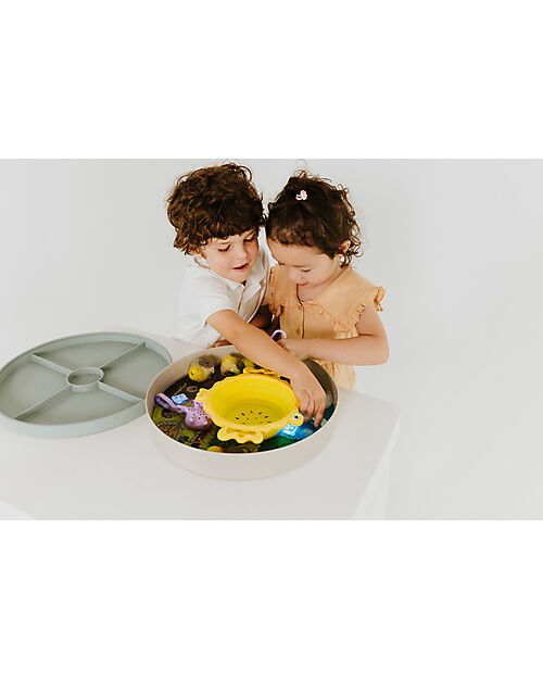 Jellystone Designs 2-in-1 Play Tray - Sage Green - Bamboo Fibre and Melamine Sensory Games_