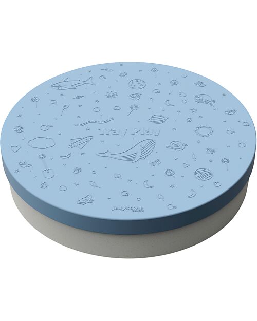 Jellystone Designs 2-in-1 Play Tray - Soft Blue - Bamboo Fibre and Melamine Sensory Games_