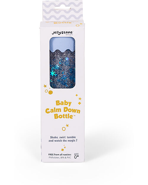 Jellystone Designs Sensory Game - Baby Calm Down Bottle - Soft Blue - with Glitter Sensory Games_