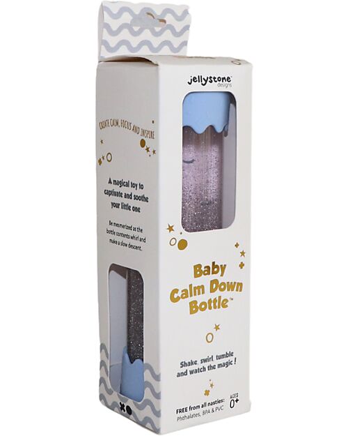 Jellystone Designs Sensory Game - Baby Calm Down Bottle - Soft Blue - with Glitter Sensory Games_