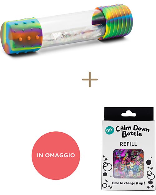Jellystone Designs Sensory Game - DIY Calm Down Bottle - Rainbow - from 3 Years + Refill for Calm Down DIY Bottle - Rainbow FREE Sensory Games_