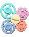 Jellystone Designs Stackable Toy and Teething Ring - Pastel - Food Grade Silicone Newborn Toys_