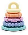 Jellystone Designs Stackable Toy and Teething Ring - Pastel - Food Grade Silicone Newborn Toys_