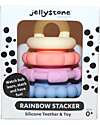 Jellystone Designs Stackable Toy and Teething Ring - Pastel - Food Grade Silicone Newborn Toys_